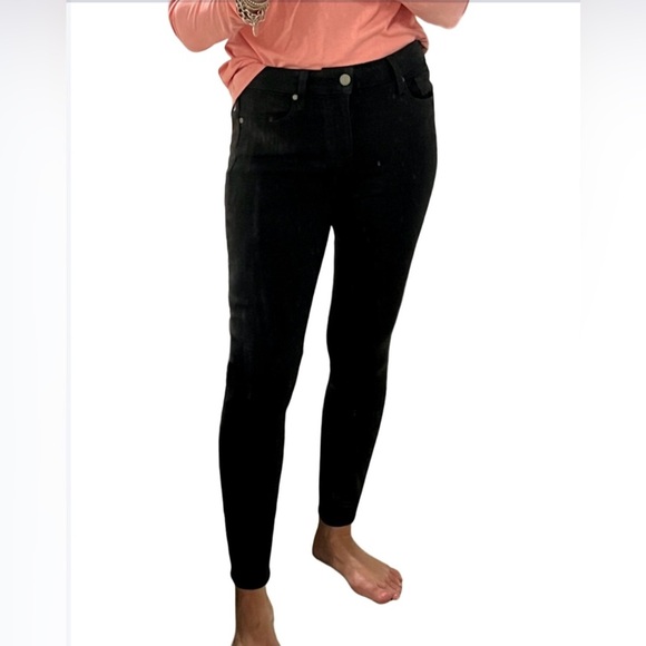 PAIGE NWOT VERDUGO ANKLE BLACK JEANS - Sterling Dark Coated- Size 28 - Picture 12 of 12